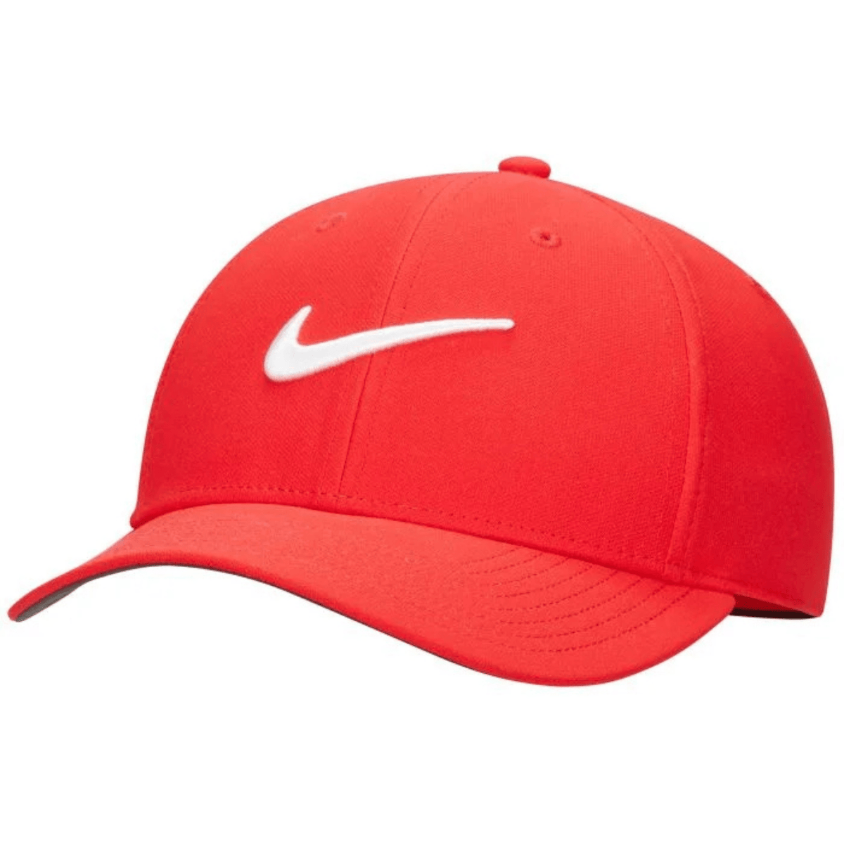 Nike Dri-FIT Club Structured Swoosh Golf Hat University Red White