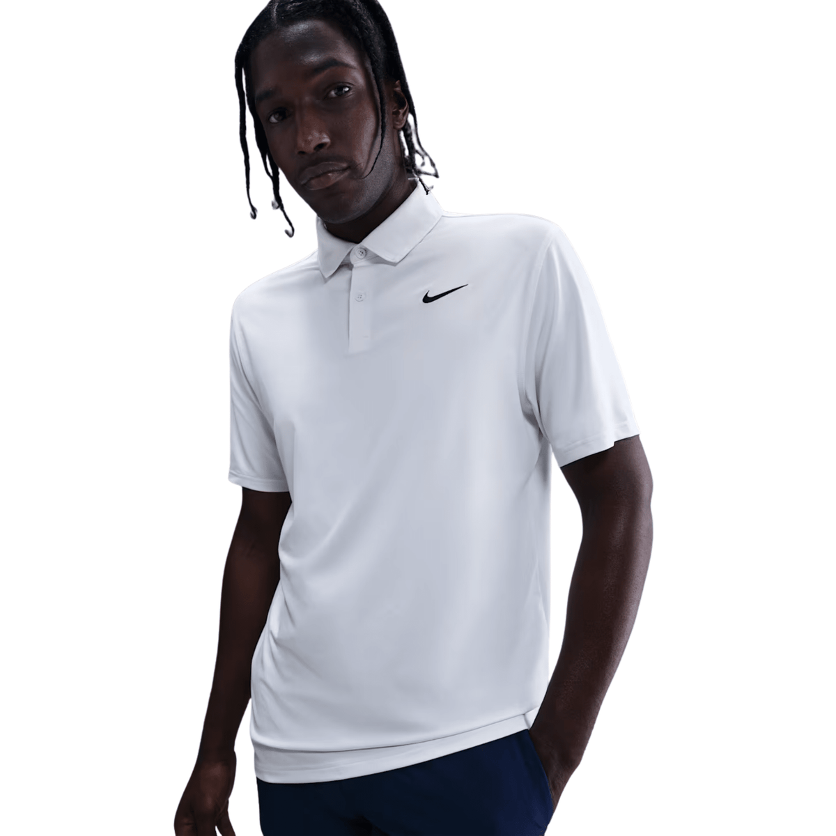 Nike Dri-FIT Velocity Solid Polo White Black