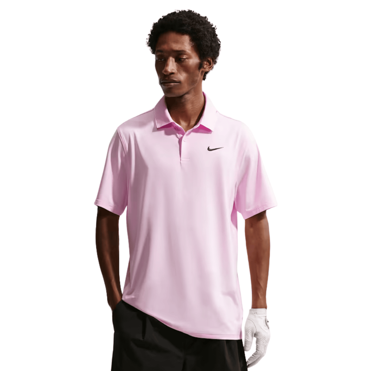 Nike Dri-FIT Velocity Solid Polo Pink Foam Black