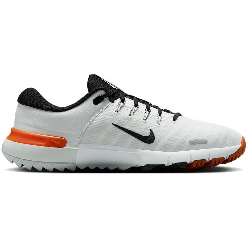 Nike Free Golf NN Spikeless Golf Shoes White Safety Orange Black