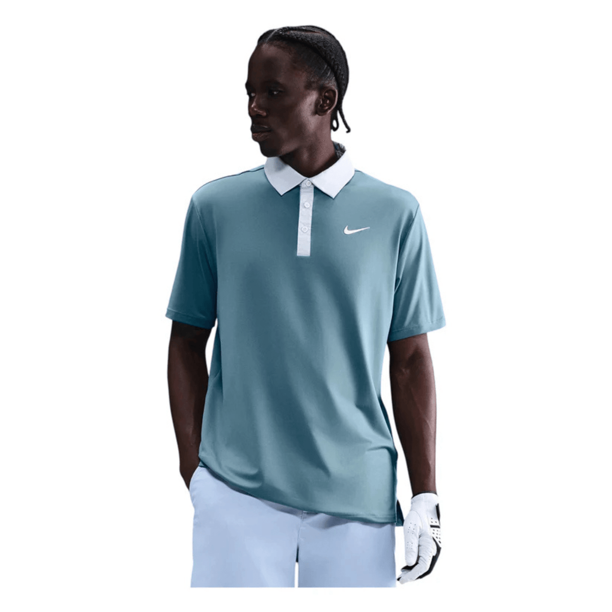 Nike Tour Dri-FIT Golf Polo Smoky Blue Pure Platinum Pale Ivory