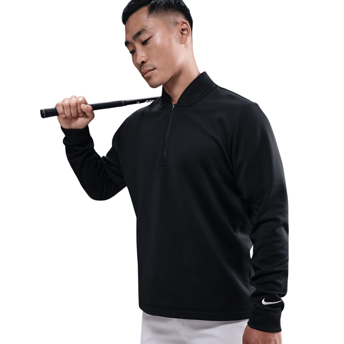 Nike Velocity Therma-FIT 1/2 Golf Sweater Black White