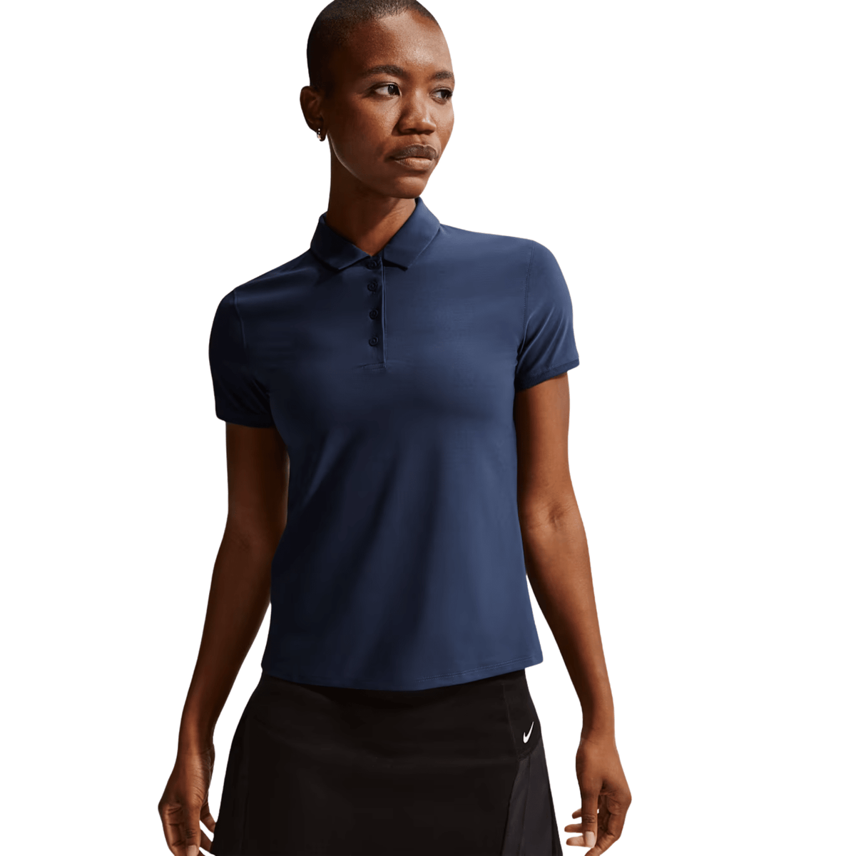 Nike Women's Dri-FIT Victory Sleeveless Golf Polo Midnight Navy White