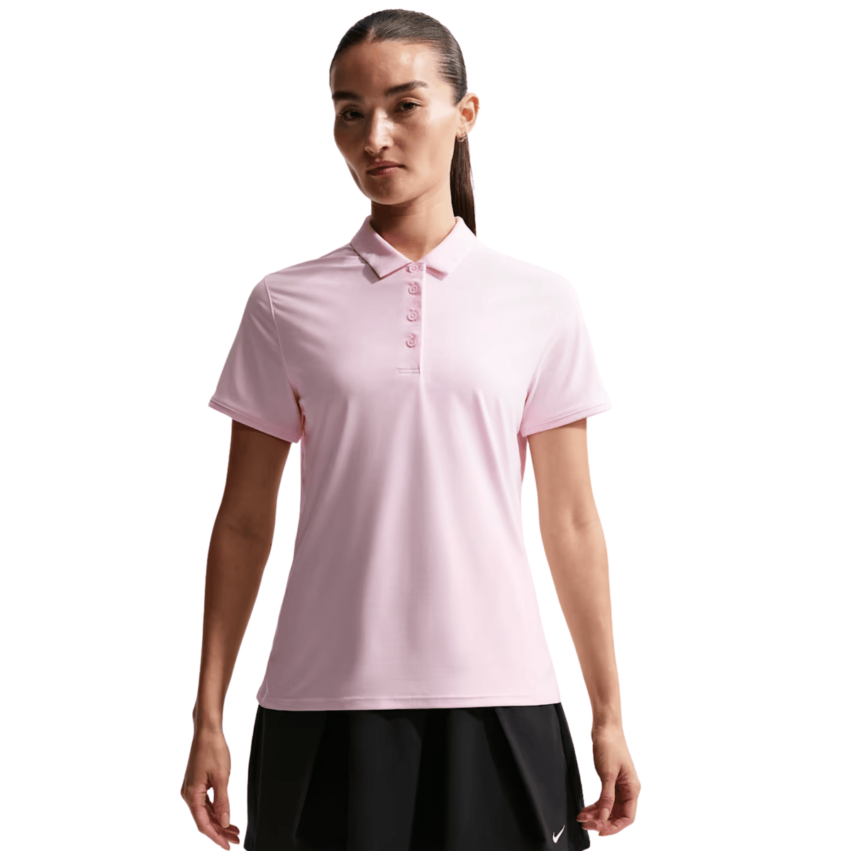 Nike Women's Dri-FIT Victory Sleeveless Golf Polo Pink Foam White
