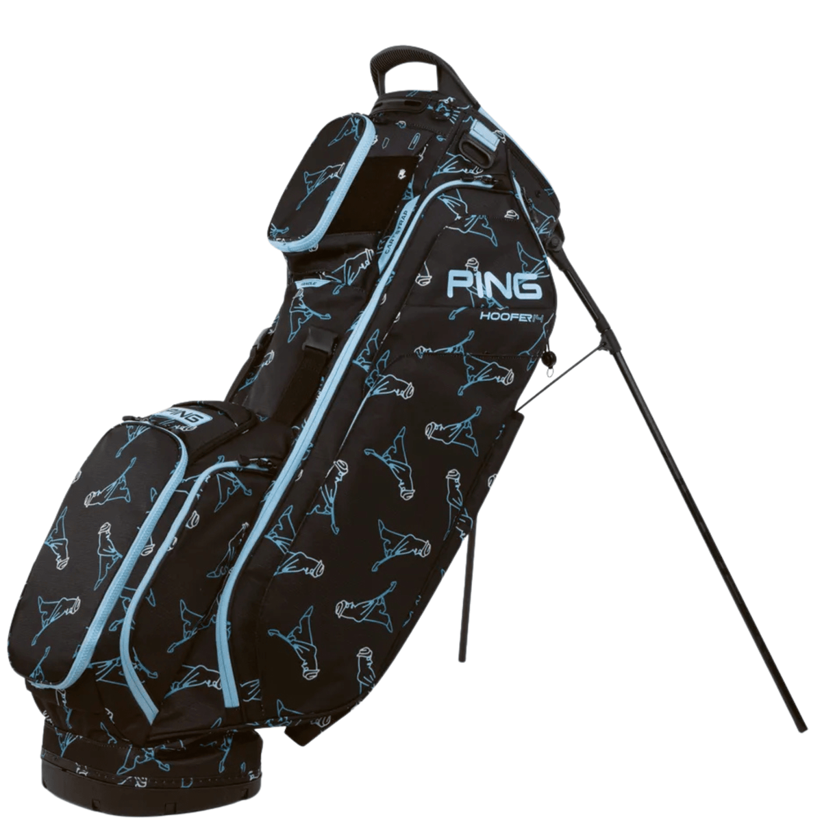 PING Hoofer 14 Stand Bag Black and Blue Mr. PING
