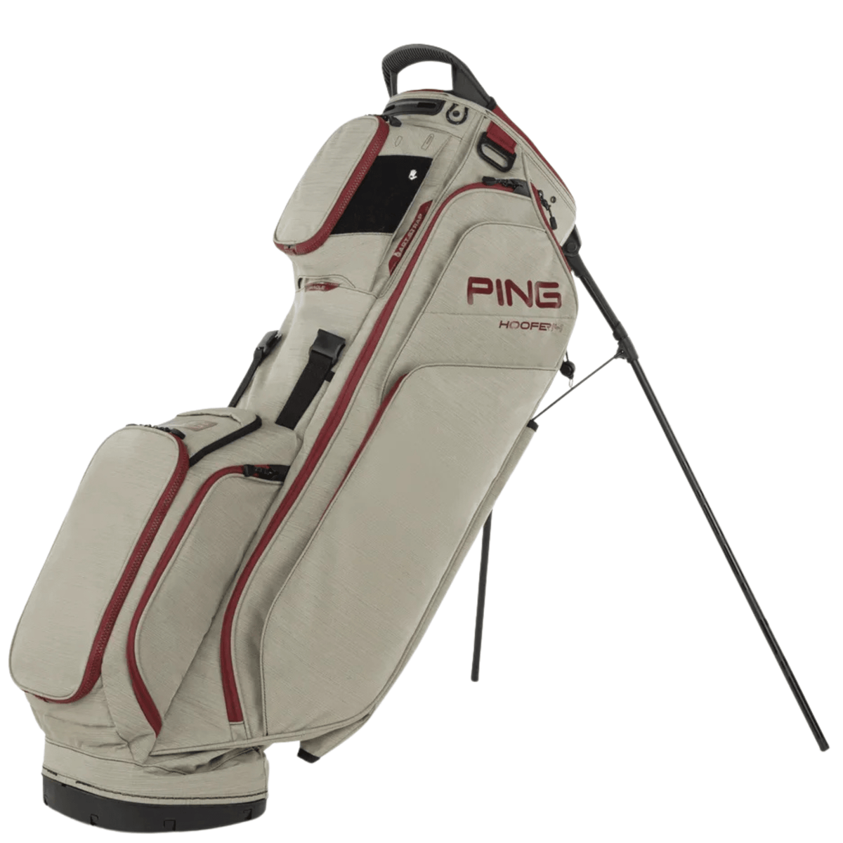 PING Hoofer 14 Stand Bag Sand Deep Red