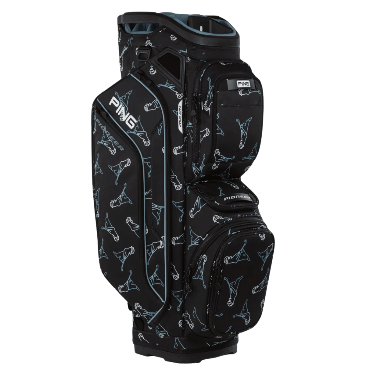 PING Pioneer Cart Bag Black and Blue Mr. PING