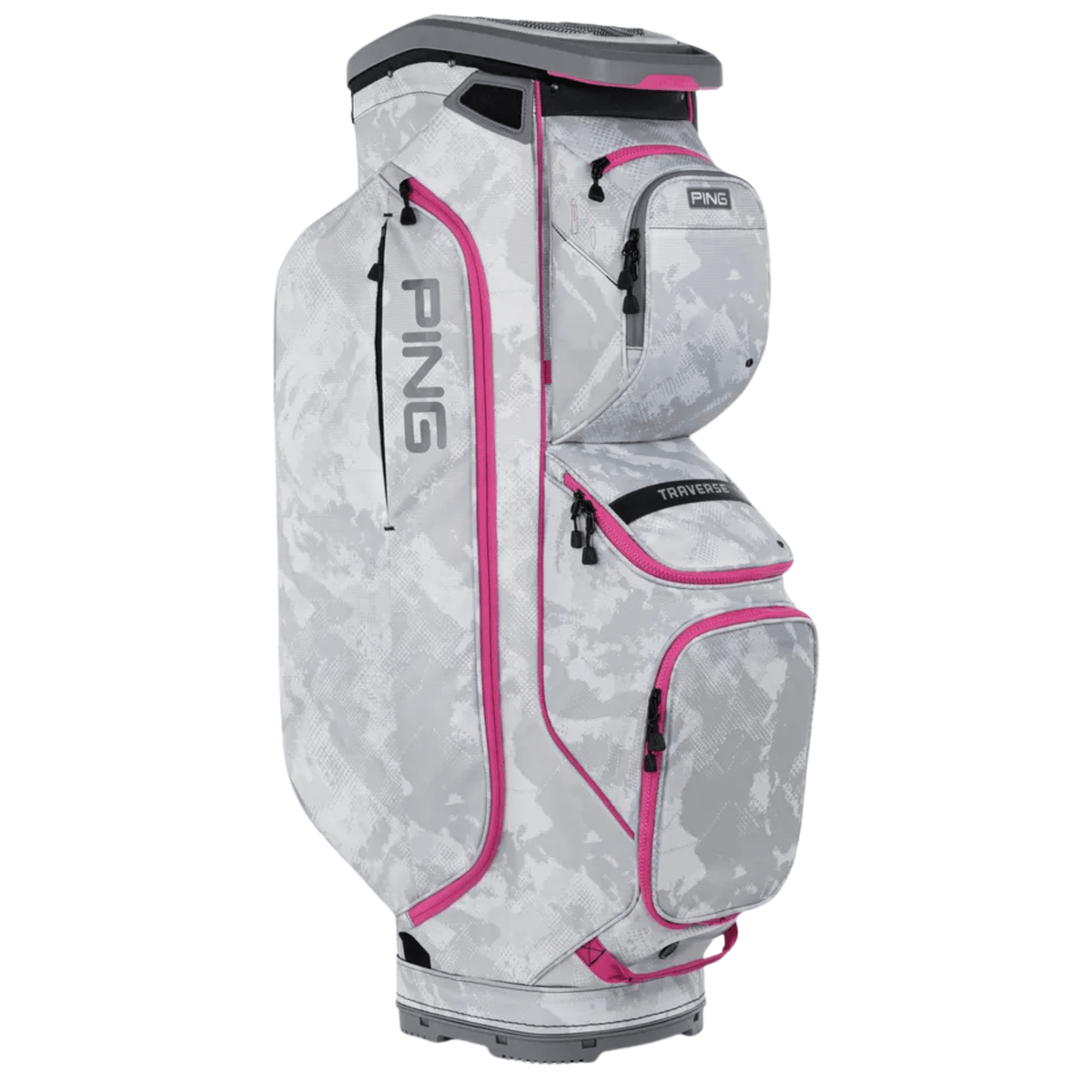 PING Traverse Cart Bag Platinum Graffiti Malibu Rose