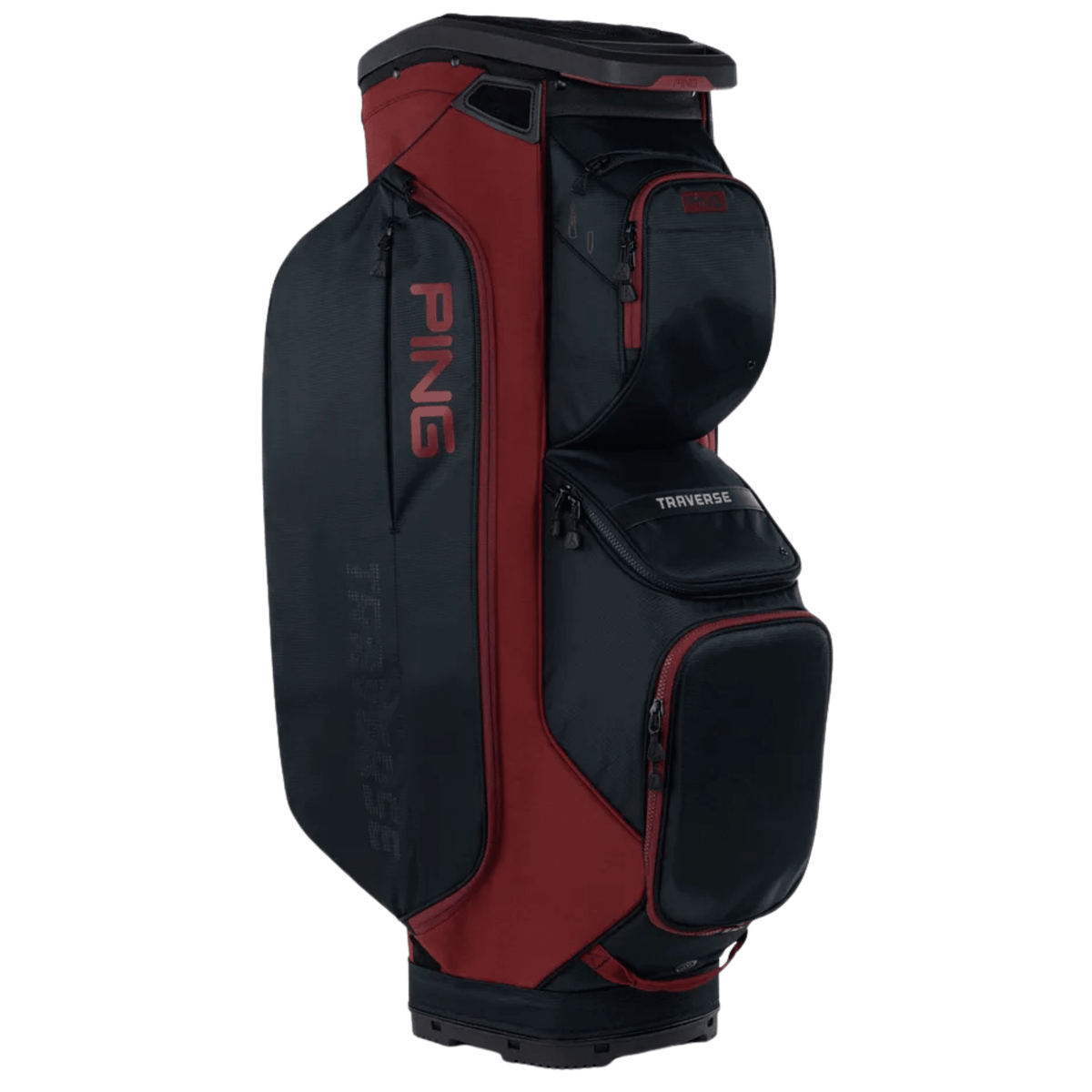 PING Traverse Cart Bag Black Heather Red