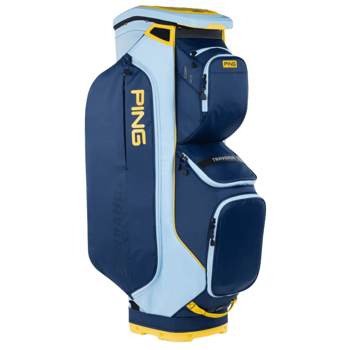 PING Traverse Cart Bag Navy Crystal Lemon