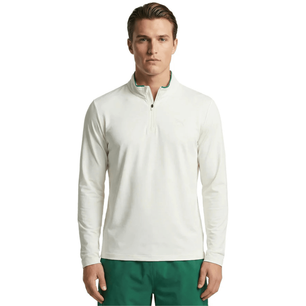 PUMA 30904 Golf 1/4 Zip Warm White