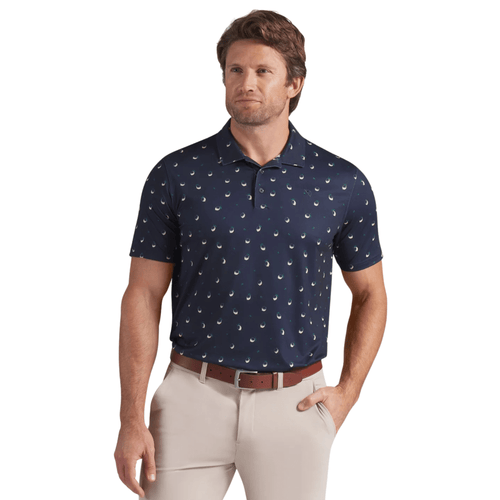 PUMA AP CLOUDSPUN Lemon Golf Polo Deep Navy
