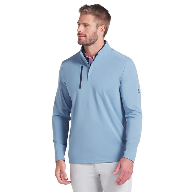 PUMA AP Cloudspun Tech 1/4 Zip Zen Blue