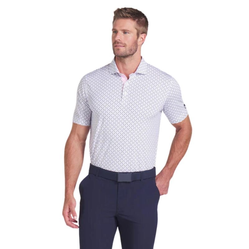 PUMA AP Micro Umbrellas Golf Polo White Glow