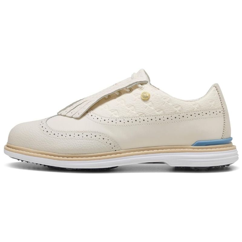 PUMA Arnold Palmer Royale Wingtip Golf Shoes Frosted Ivory Zen Blue Medium