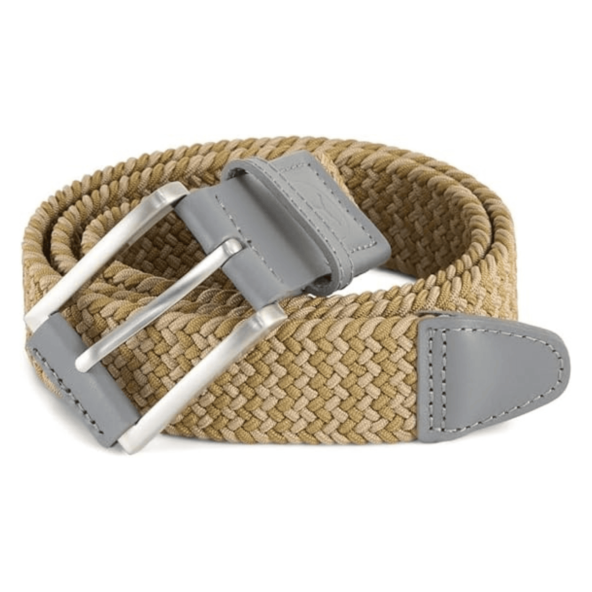 PUMA Braided Weave Belt Beige Khaki