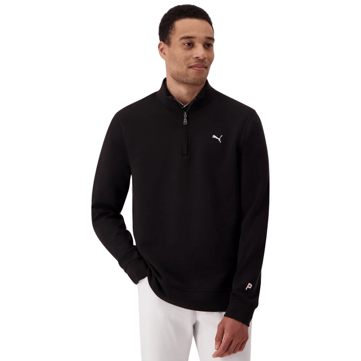 PUMA CLOUDSPUN Maple Leaf Fleece Golf 1/4 Zip Puma Black MEDIUM
