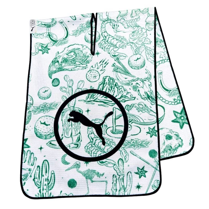 PUMA Desert Microfiber Golf Towel Green
