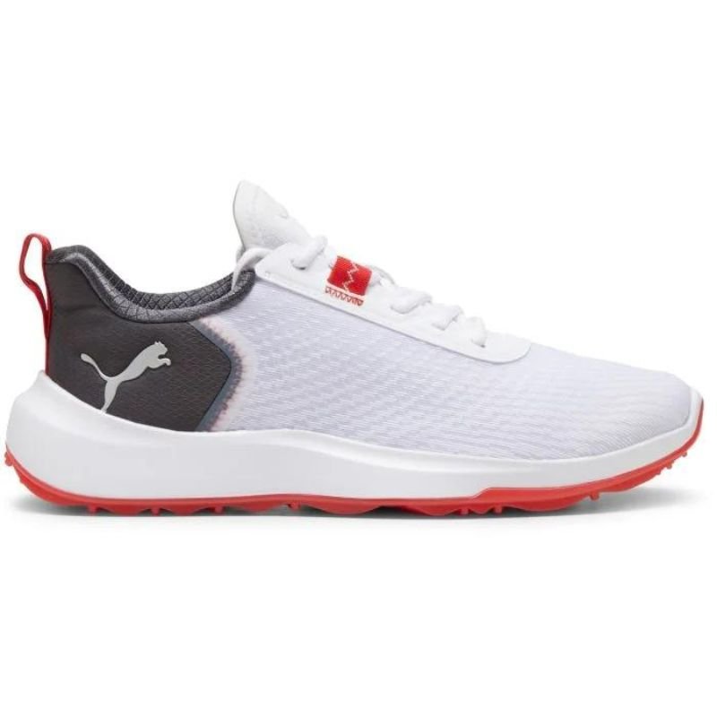 PUMA FUSION Crush Sport Spikeless Golf Shoes - Wide White Dark Coal Wide