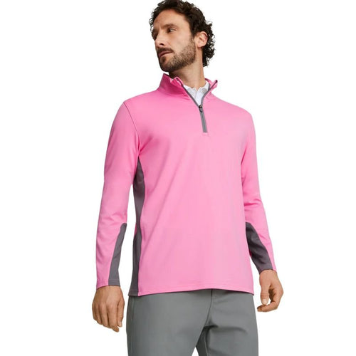 PUMA Gamer Golf 1/4 Zip Pink Mist Quiet Shade