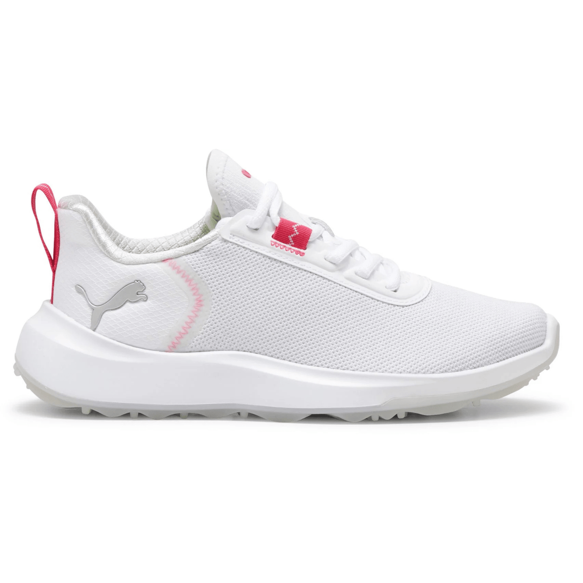 PUMA Junior FUSION Crush Sport Golf Shoes Puma White Garnet Rose
