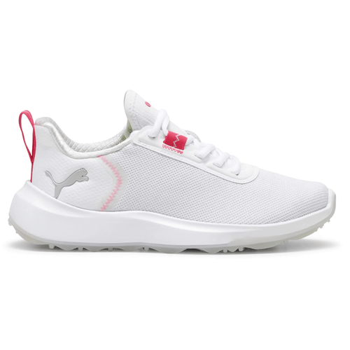 PUMA Junior FUSION Crush Sport Golf Shoes Puma White Garnet Rose
