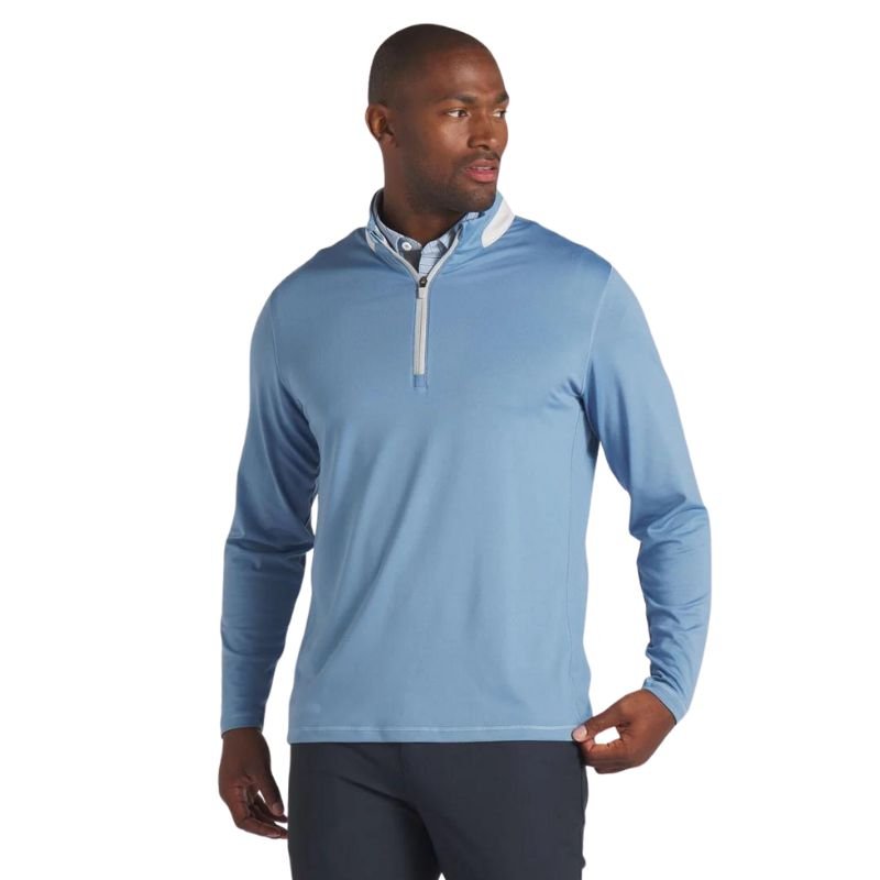 PUMA Lightweight Golf 1/4 Zip Zen Blue Ash Gray