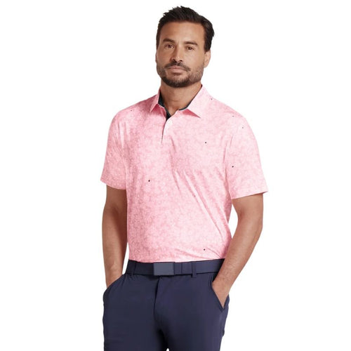 PUMA MATTR Bloom Field Golf Polo Pink Fruit White Glow