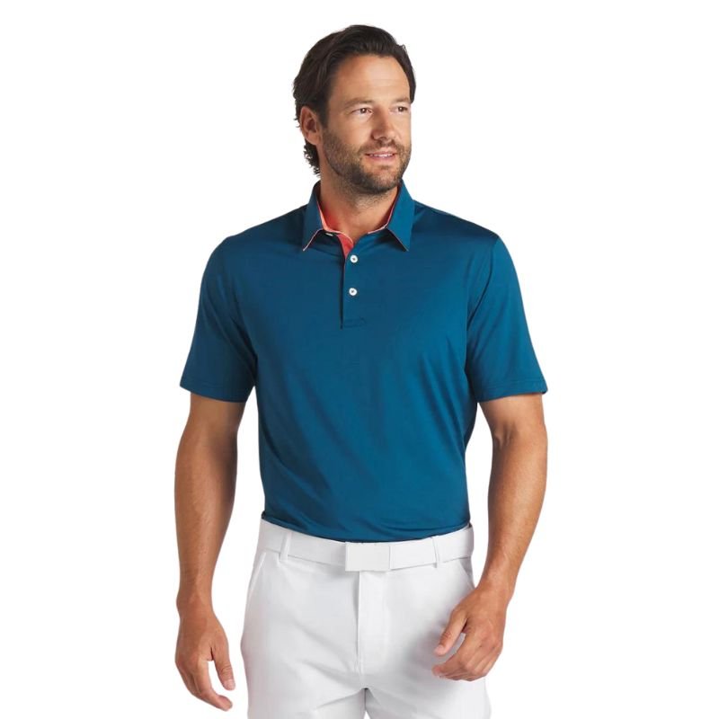 PUMA MATTR Brigade Golf Polo - Previous Season Ocean Tropic Melon Punch