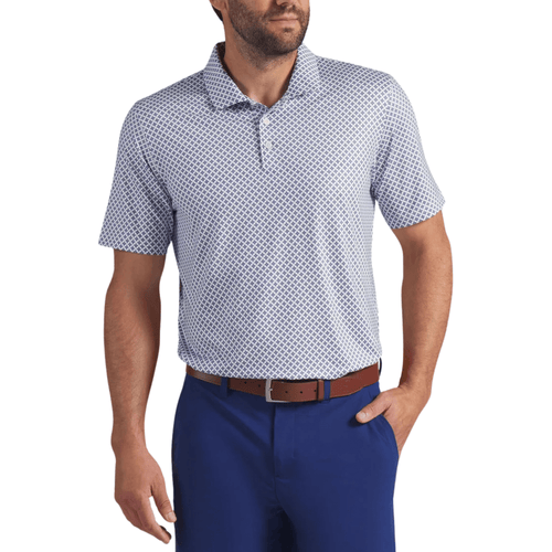 PUMA MATTR Clover Golf Polo Warm White Blue Jewel