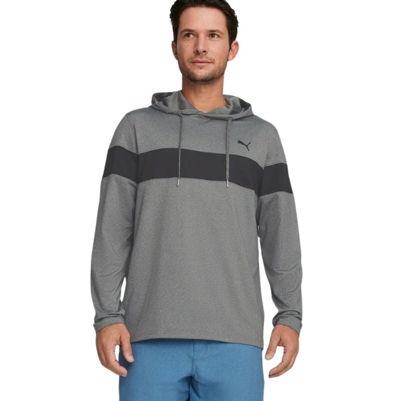 PUMA MATTR Colorblock Golf Hoodie Quiet Shade Puma Black