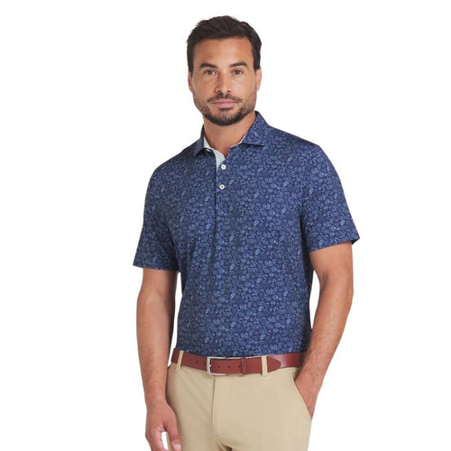 PUMA MATTR Peach Stand Golf Polo Deep Navy