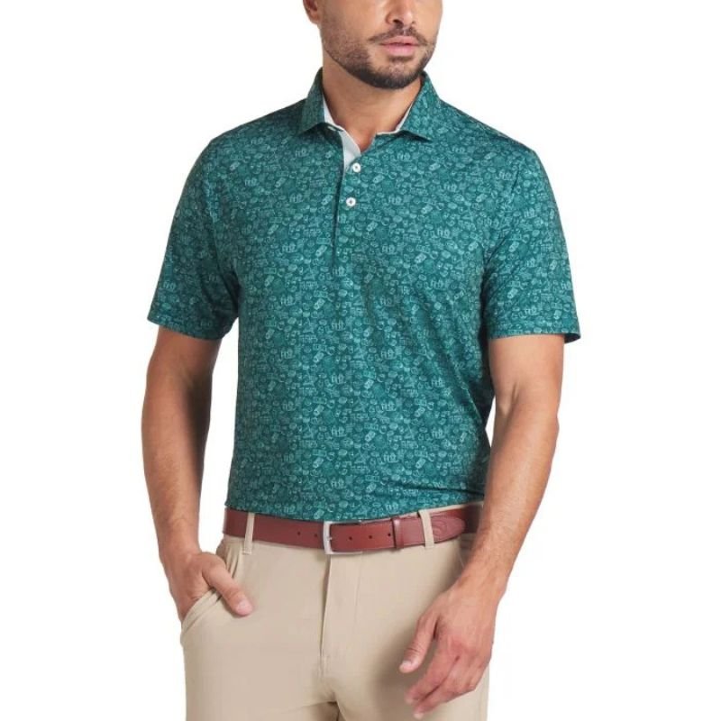 PUMA MATTR Peach Stand Golf Polo Dark Myrtle