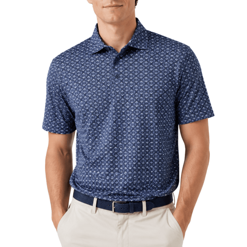 PUMA MATTR Scallop Golf Polo Deep Navy White Glow