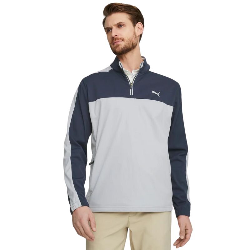 PUMA Momentum Woven Golf 1/4 Zip Navy Blazer High Rise