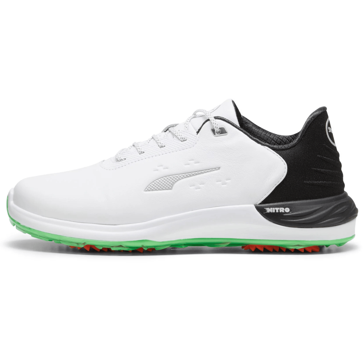 PUMA PHANTOMCAT NITRO Golf Shoes - Wide Puma White Puma Black Fluro Green Wide