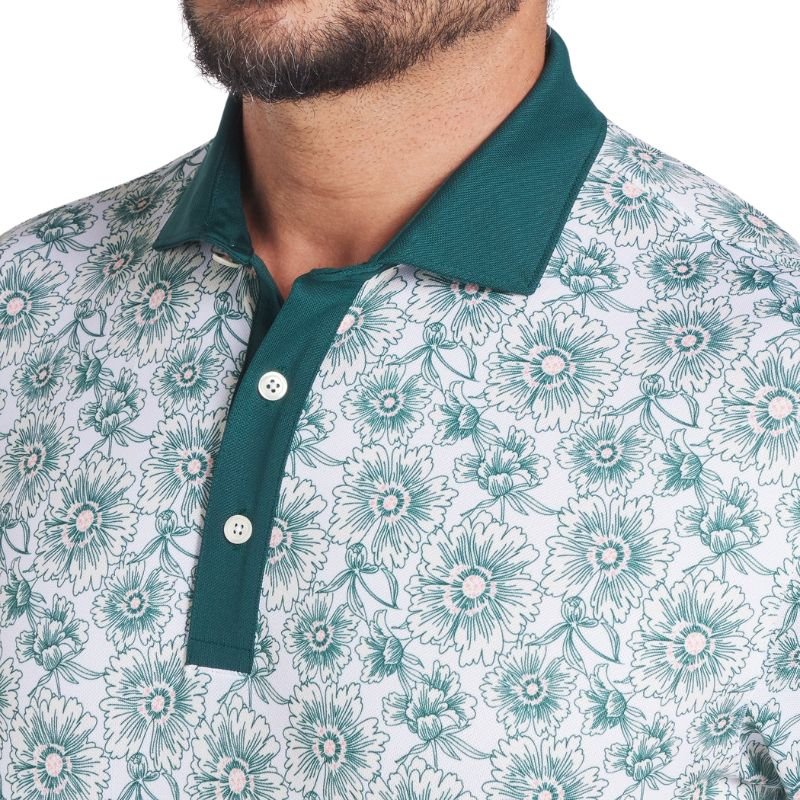 PUMA Pique Flowers Field Golf Polo