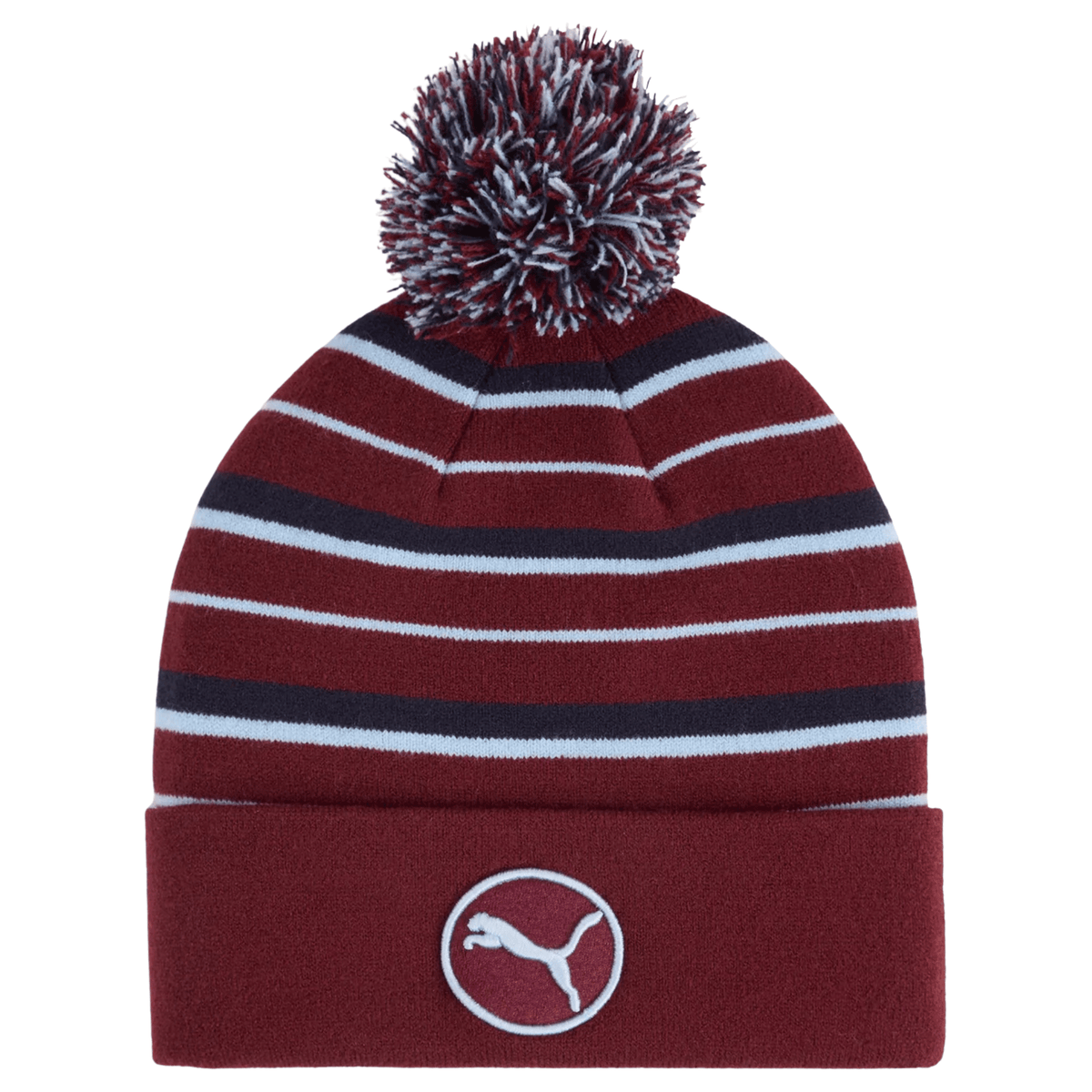 PUMA Pom Golf Beanie Ruby Shimmer Haute Tropic OSFA