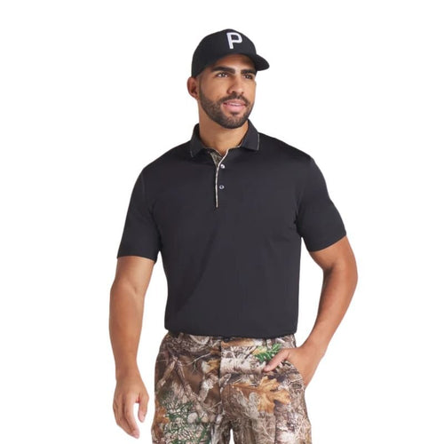 PUMA Realtree® Tipped Golf Polo Black