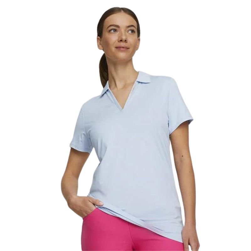 PUMA Women's Cloudspun Coast Golf Polo Lucite Heather