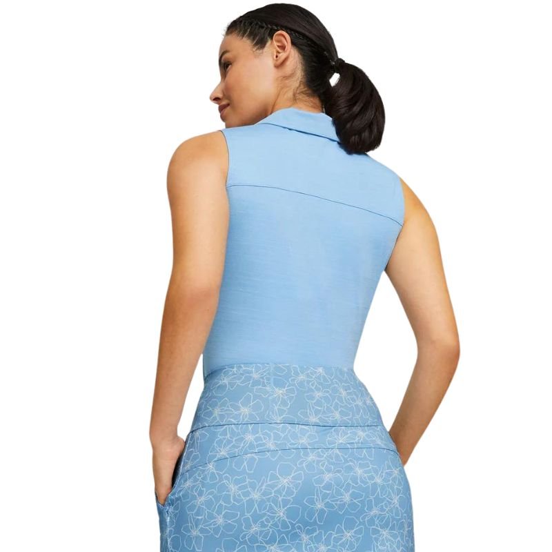 PUMA Women's Cloudspun Coast Sleeveless Golf Polo