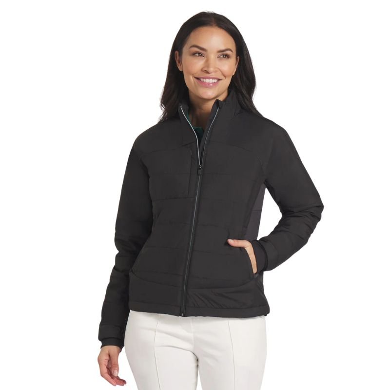 PUMA Women's Kyley Quilted Golf Jacket Black