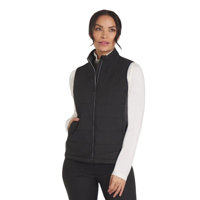 PUMA Women's Kyley Quilted Golf Vest Black
