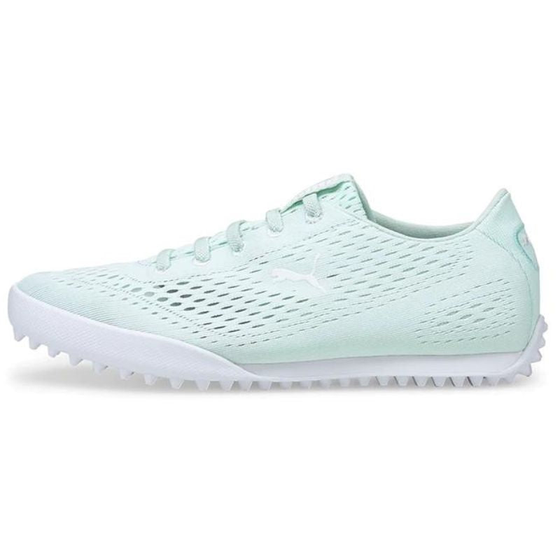 PUMA Women's Monolite FUSION Slip-On Spikeless Golf Shoes Soothing Sea Blue Medium