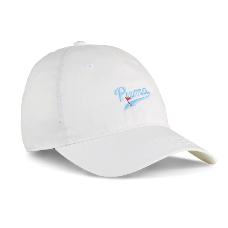 PUMA Women's Script Dad Golf Hat White OSFA
