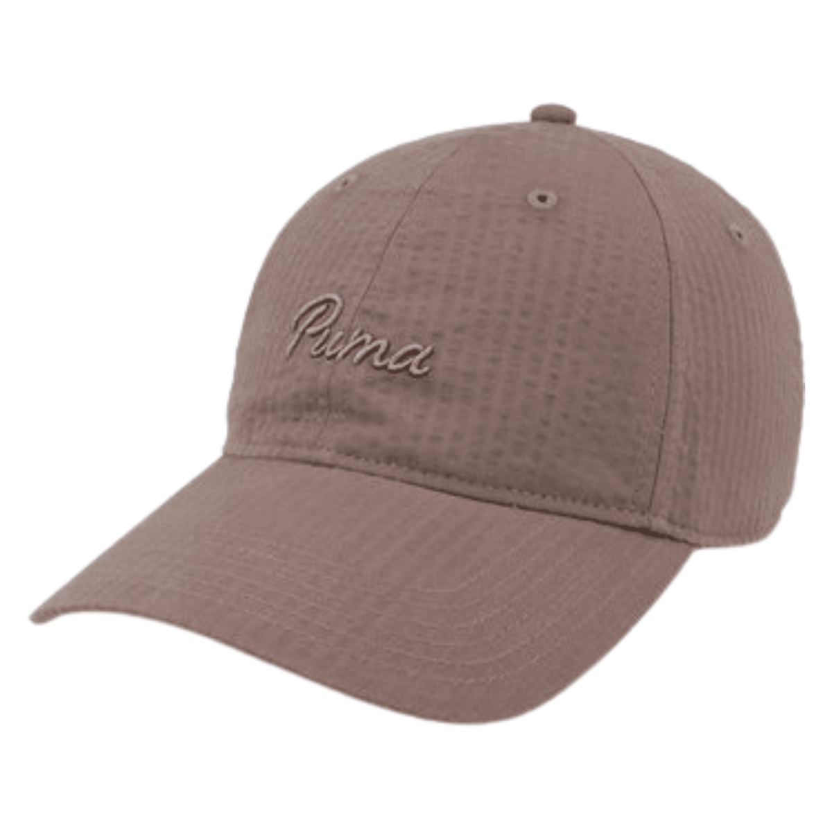 PUMA Women's Seersucker Dad Golf Cap Ice Coffee Brown OSFA