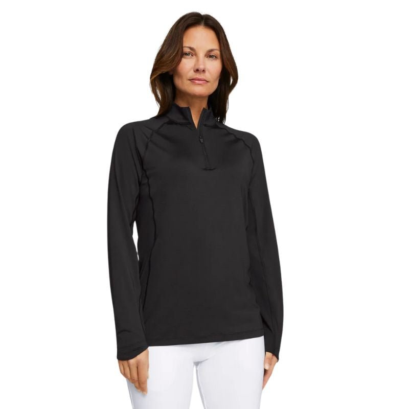 PUMA Women's YouV 1/4 Zip Sweater Black