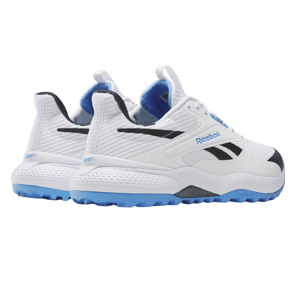 Reebok Nano Spikeless Golf Shoes white/peri blue Medium 8