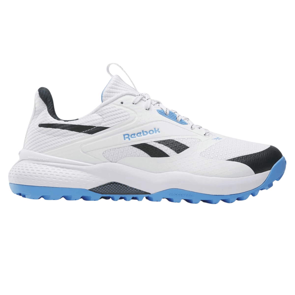 Reebok Nano Spikeless Golf Shoes white/peri blue Medium 8