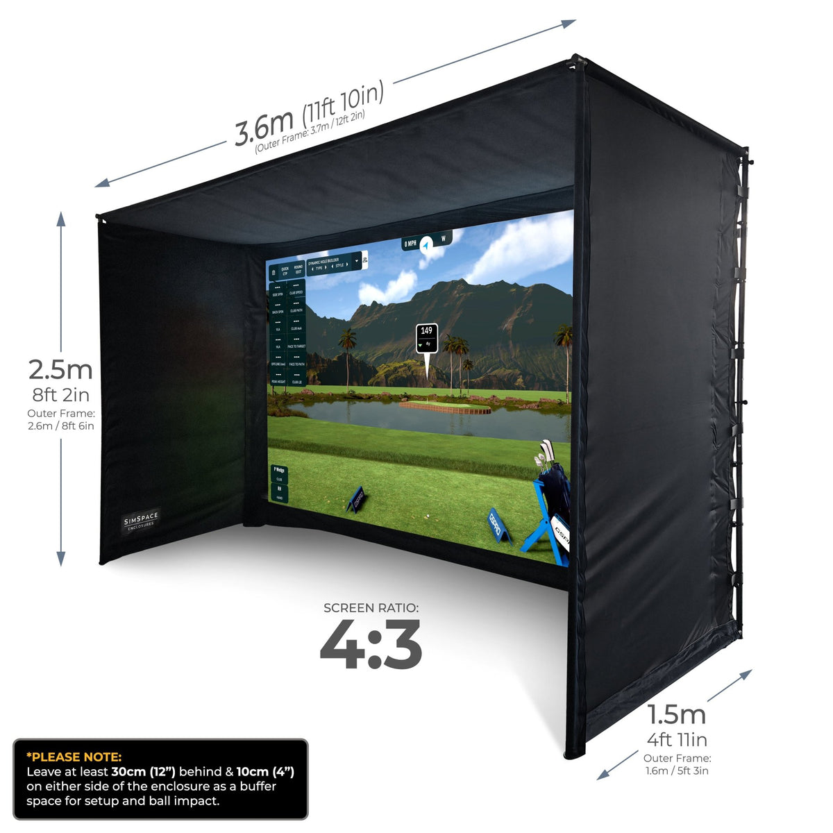 SIMSPACE PROFESSIONAL GOLF ENCLOSURES Sim/003